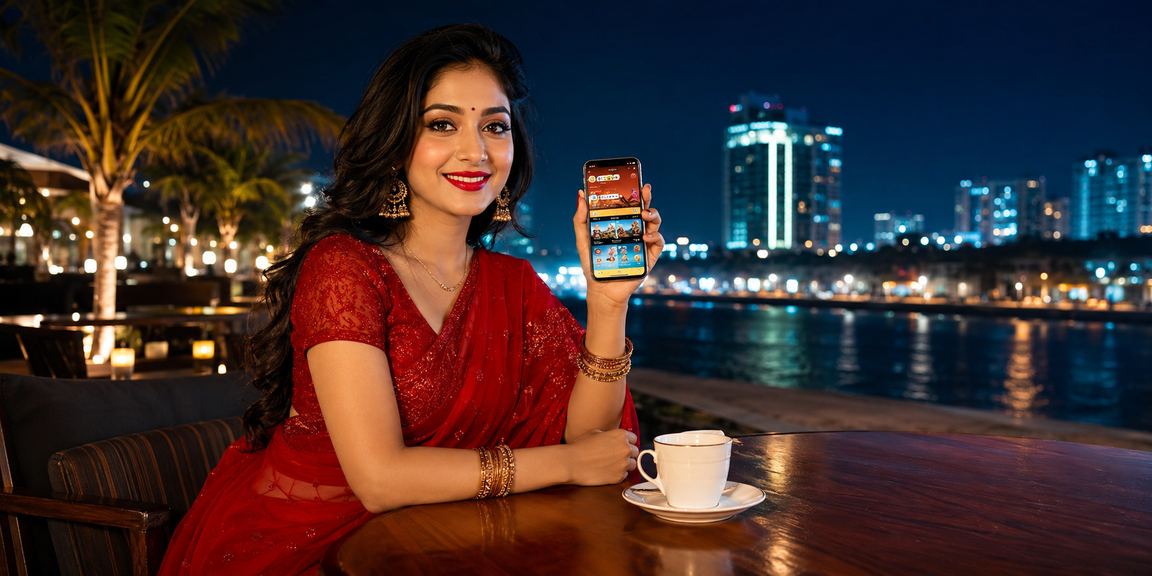 বগুড়ায় শাড়ি পরা একজন নারী মোবাইলে mel bet ক্যাসিনো উপভোগ করছেন